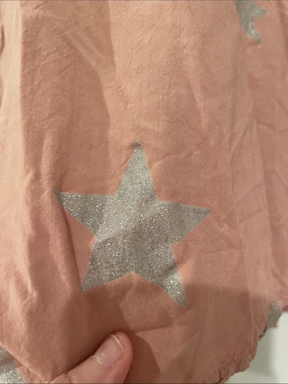 Made in Italy mauve and silver sequin star top medium - Picture 3 of 7